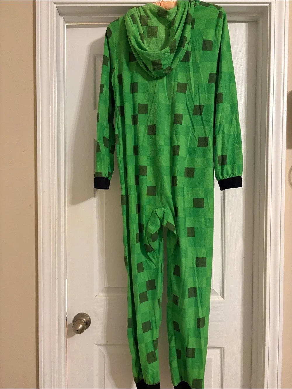 Minecraft Kids Green Creeper TNT Zip-Up Pajamas